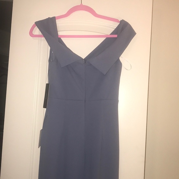 LuLu’s Song of Love Blue Grey Off the Shoulder - Picture 4 of 5